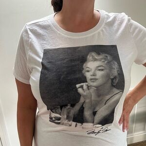 NWT TORRID WHITE MARILYN MONROE MAKEUP GRAPHIC TEE SIZE 1X